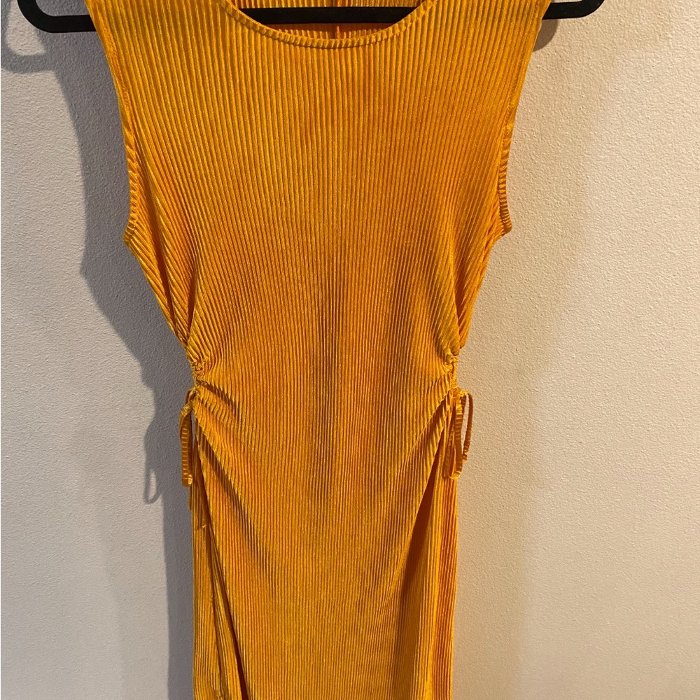 Mimi Chica Mustard‎ Midi Dress Size Large